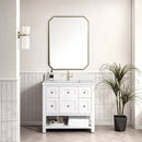 James Martin Breckenridge 36" Single Bathroom Vanity, Bright White