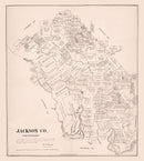 Vintage Map of Jackson County, Texas 1880