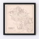 Vintage Map of Jackson County, Texas 1880