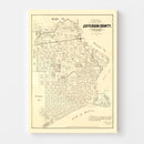 Vintage Map of Jefferson County, Texas 1879