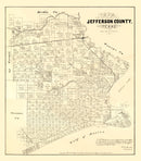 Vintage Map of Jefferson County, Texas 1879