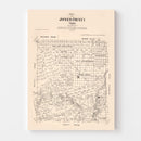 Vintage Map of Jones County, Texas 1879