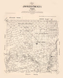 Vintage Map of Jones County, Texas 1879