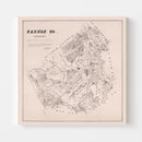 Vintage Map of Karnes County, Texas 1880