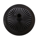 Black Rock Resin Outdoor Umbrella Base with Steel Support in Black Finish