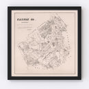 Vintage Map of Karnes County, Texas 1880