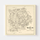 Vintage Map of Kendall County, Texas 1879