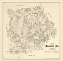 Vintage Map of Kendall County, Texas 1879