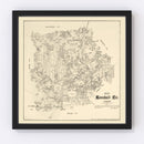 Vintage Map of Kendall County, Texas 1879