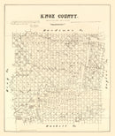 Vintage Map of Knox County, Texas 1879