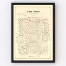 Vintage Map of Knox County, Texas 1879