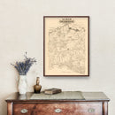 Vintage Map of Lamar County, Texas 1870
