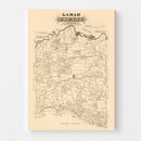 Vintage Map of Lamar County, Texas 1870