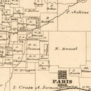 Vintage Map of Lamar County, Texas 1870