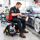 Rolling Mechanic Stool with Backrest and Tool Tray - 330 lbs by LJGDeals