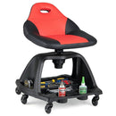 Rolling Mechanic Stool with Backrest and Tool Tray - 330 lbs by LJGDeals