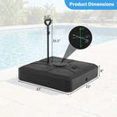 330 lbs Weighted Cantilever Umbrella Base with Wheels and Retractable Pull Rod by LJGDeals