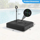 330 lbs Weighted Cantilever Umbrella Base with Wheels and Retractable Pull Rod by DirectDeals