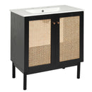 Bathroom Vanity With Soft Closing Mechanism - Black by HouseOfZazla