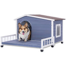 Large Wooden Dog House with Terrace