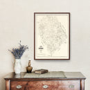 Vintage Map of Lavaca County, Texas 1879
