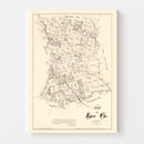 Vintage Map of Lee County, Texas 1879