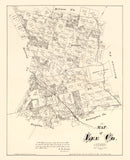 Vintage Map of Lee County, Texas 1879