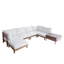 TOPMAX 8-Piece Acacia Wood Outdoor Patio Sofa Set by HouseOfZazla
