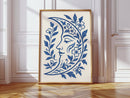 Floral Moon in Indigo Bloom