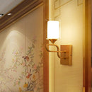 GobekUsa Gold Contemporary Armed Wall Sconce with Opal Glass Shade and 1 Bulb