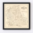 Vintage Map of Liberty County, Texas 1879