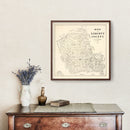 Vintage Map of Liberty County, Texas 1895