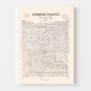 Vintage Map of Lubbock County, Texas 1892