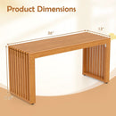 36 Inch Patio Bench All-Slat Acacia Wood Loveseat by LJGDeals