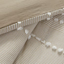 King 3 Piece Cotton Yarn Dyed Duvet Cover Set