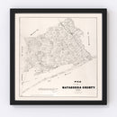 Vintage Map of Matagorda County, Texas 1879