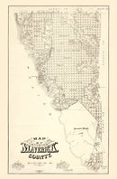 Vintage Map of Maverick County, Texas 1893