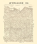 Vintage Map of McCulloch County, Texas 1879