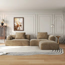 122" Modern L-Shaped Sectional Sofa with Chaise Lounge by HouseOfZazla