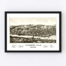 Vintage Map of Livermore Falls, Maine 1889