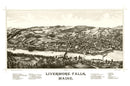 Vintage Map of Livermore Falls, Maine 1889