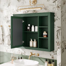 Wall Mounted Medicine Cabinet With Mirror, Storage Cabinet Featuring 6 Open Shelves And Adjustable Interior by HouseOfZazla