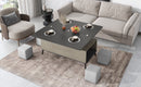 5 Pieces Lift Top Coffee Table Set with Storage Convertible Dining Table with Ottomans