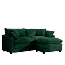 Modern Oversized Modular Cushion Sofa With Ottoman, Low Back, Deep Seating Sofa Set