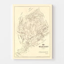 Vintage Map of Milam County, Texas 1879