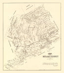 Vintage Map of Milam County, Texas 1879