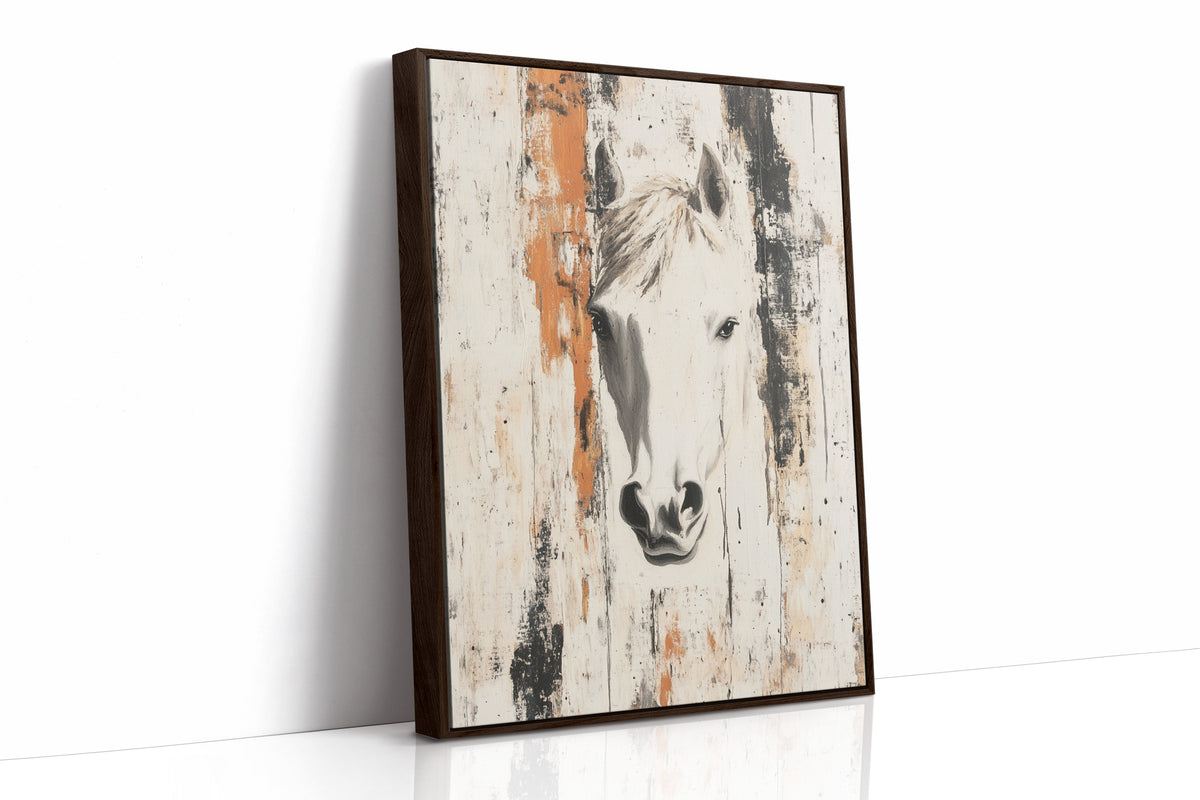 White Horse Against Rustic Planks, photo 18 of 19