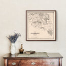 Vintage Map of Nacogdoches County, Texas 1881