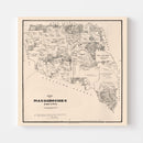 Vintage Map of Nacogdoches County, Texas 1881