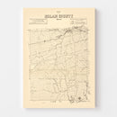 Vintage Map of Nolan County, Texas 1890